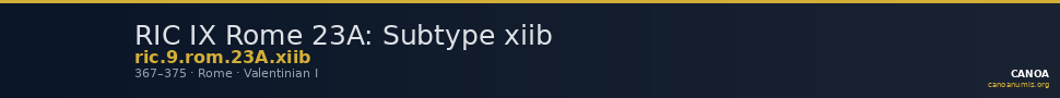 RIC IX Rome 23A: Subtype xiib — CANOA