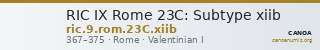 RIC IX Rome 23C: Subtype xiib — CANOA