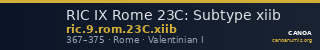 RIC IX Rome 23C: Subtype xiib — CANOA