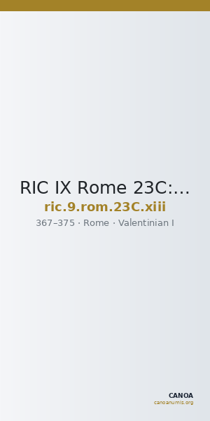 RIC IX Rome 23C: Subtype xiii — CANOA