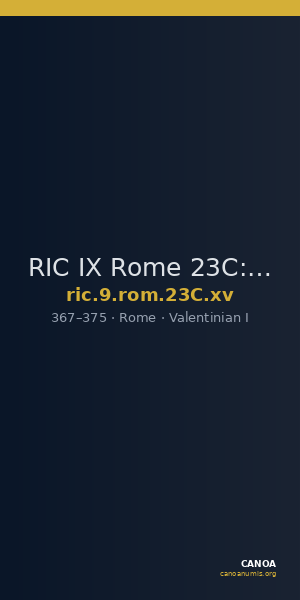 RIC IX Rome 23C: Subtype xv — CANOA