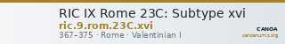 RIC IX Rome 23C: Subtype xvi — CANOA