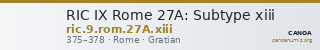 RIC IX Rome 27A: Subtype xiii — CANOA