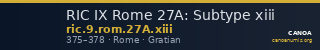 RIC IX Rome 27A: Subtype xiii — CANOA