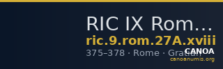RIC IX Rome 27A: Subtype xviii — CANOA