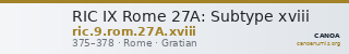 RIC IX Rome 27A: Subtype xviii — CANOA