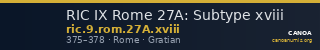 RIC IX Rome 27A: Subtype xviii — CANOA