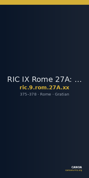 RIC IX Rome 27A: Subtype xx — CANOA