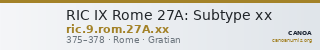 RIC IX Rome 27A: Subtype xx — CANOA