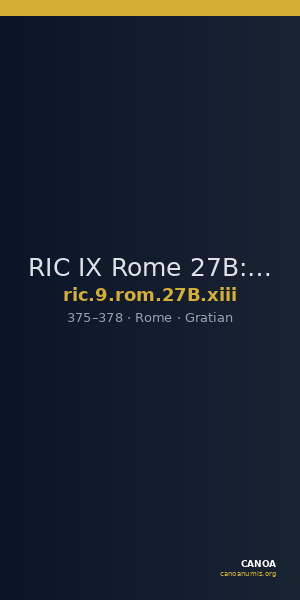 RIC IX Rome 27B: Subtype xiii — CANOA