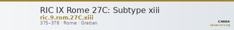 RIC IX Rome 27C: Subtype xiii — CANOA