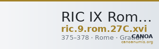 RIC IX Rome 27C: Subtype xvi — CANOA