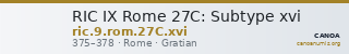 RIC IX Rome 27C: Subtype xvi — CANOA