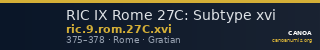 RIC IX Rome 27C: Subtype xvi — CANOA