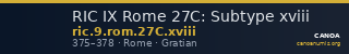 RIC IX Rome 27C: Subtype xviii — CANOA