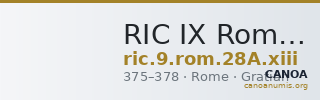 RIC IX Rome 28A: Subtype xiii — CANOA