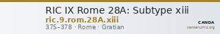 RIC IX Rome 28A: Subtype xiii — CANOA