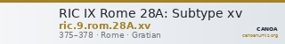 RIC IX Rome 28A: Subtype xv — CANOA