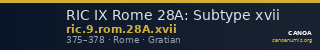 RIC IX Rome 28A: Subtype xvii — CANOA