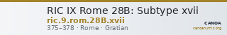 RIC IX Rome 28B: Subtype xvii — CANOA