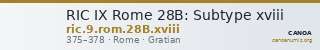 RIC IX Rome 28B: Subtype xviii — CANOA