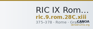 RIC IX Rome 28C: Subtype xiii — CANOA