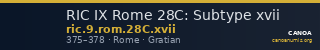RIC IX Rome 28C: Subtype xvii — CANOA