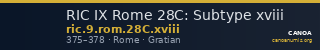 RIC IX Rome 28C: Subtype xviii — CANOA