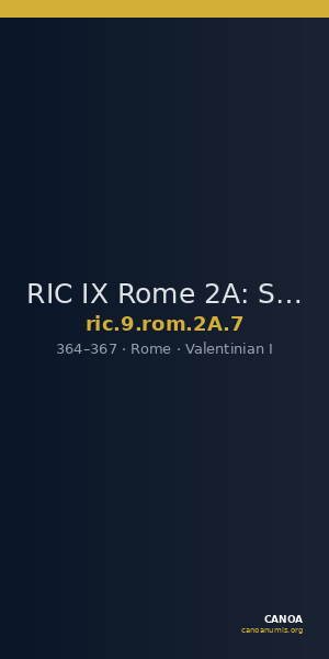 RIC IX Rome 2A: Subtype 7 — CANOA