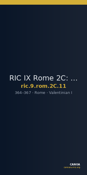RIC IX Rome 2C: Subtype 11 — CANOA