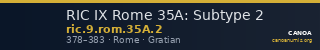 RIC IX Rome 35A: Subtype 2 — CANOA