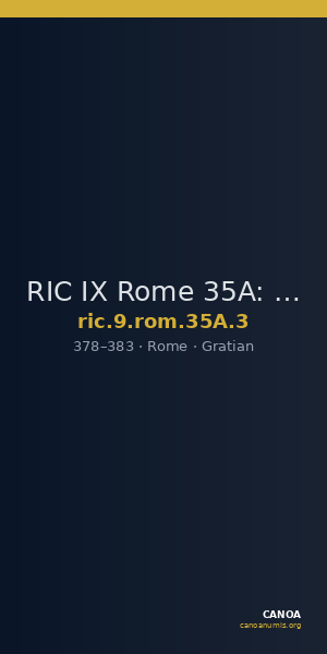 RIC IX Rome 35A: Subtype 3 — CANOA