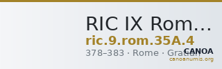 RIC IX Rome 35A: Subtype 4 — CANOA