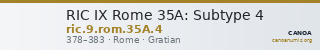 RIC IX Rome 35A: Subtype 4 — CANOA
