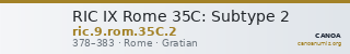 RIC IX Rome 35C: Subtype 2 — CANOA