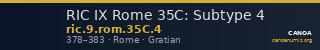 RIC IX Rome 35C: Subtype 4 — CANOA
