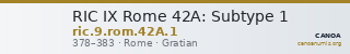 RIC IX Rome 42A: Subtype 1 — CANOA