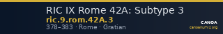 RIC IX Rome 42A: Subtype 3 — CANOA