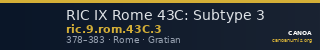 RIC IX Rome 43C: Subtype 3 — CANOA