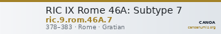 RIC IX Rome 46A: Subtype 7 — CANOA
