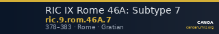 RIC IX Rome 46A: Subtype 7 — CANOA
