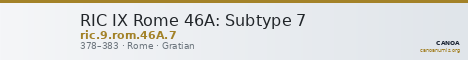 RIC IX Rome 46A: Subtype 7 — CANOA