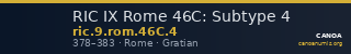RIC IX Rome 46C: Subtype 4 — CANOA