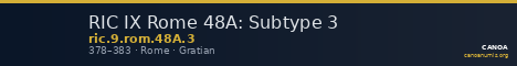 RIC IX Rome 48A: Subtype 3 — CANOA