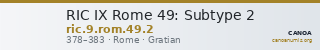 RIC IX Rome 49: Subtype 2 — CANOA