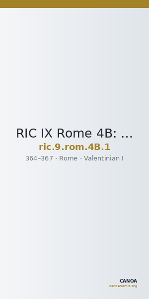 RIC IX Rome 4B: Subtype 1 — CANOA