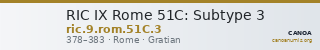 RIC IX Rome 51C: Subtype 3 — CANOA