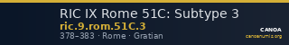 RIC IX Rome 51C: Subtype 3 — CANOA