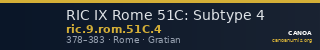 RIC IX Rome 51C: Subtype 4 — CANOA