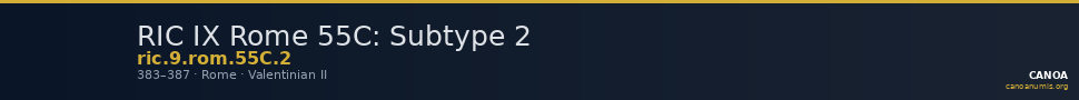 RIC IX Rome 55C: Subtype 2 — CANOA